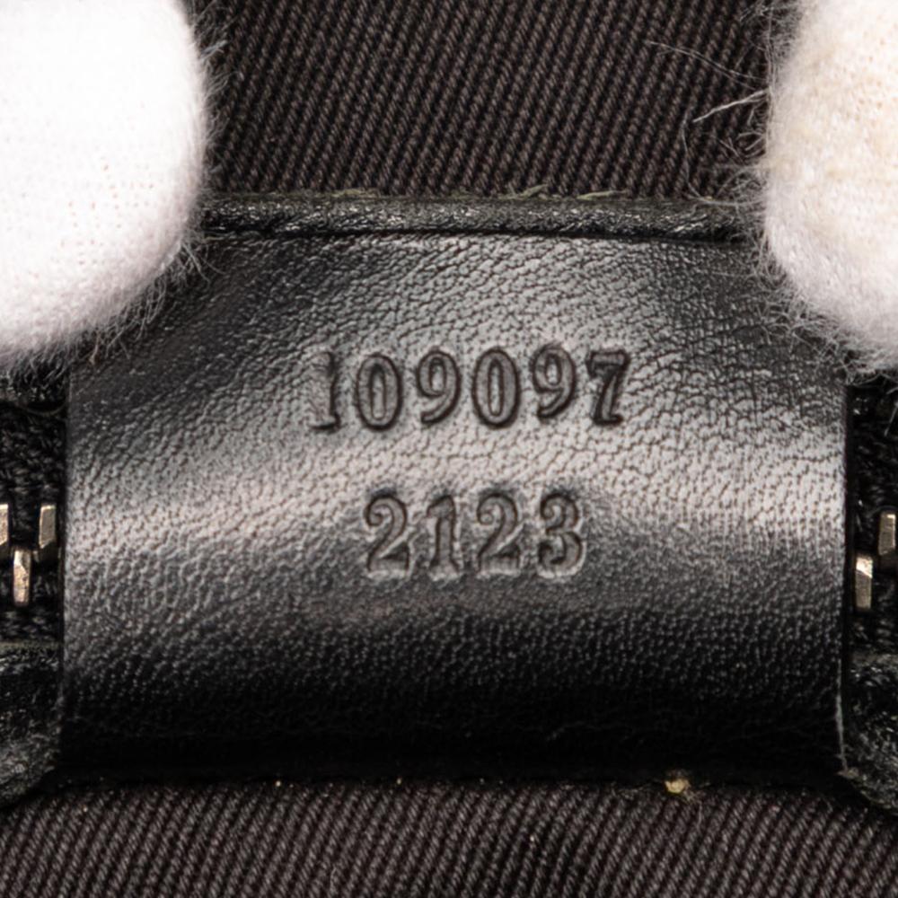 Gucci B Gucci Black Canvas Fabric GG Crossbody Italy