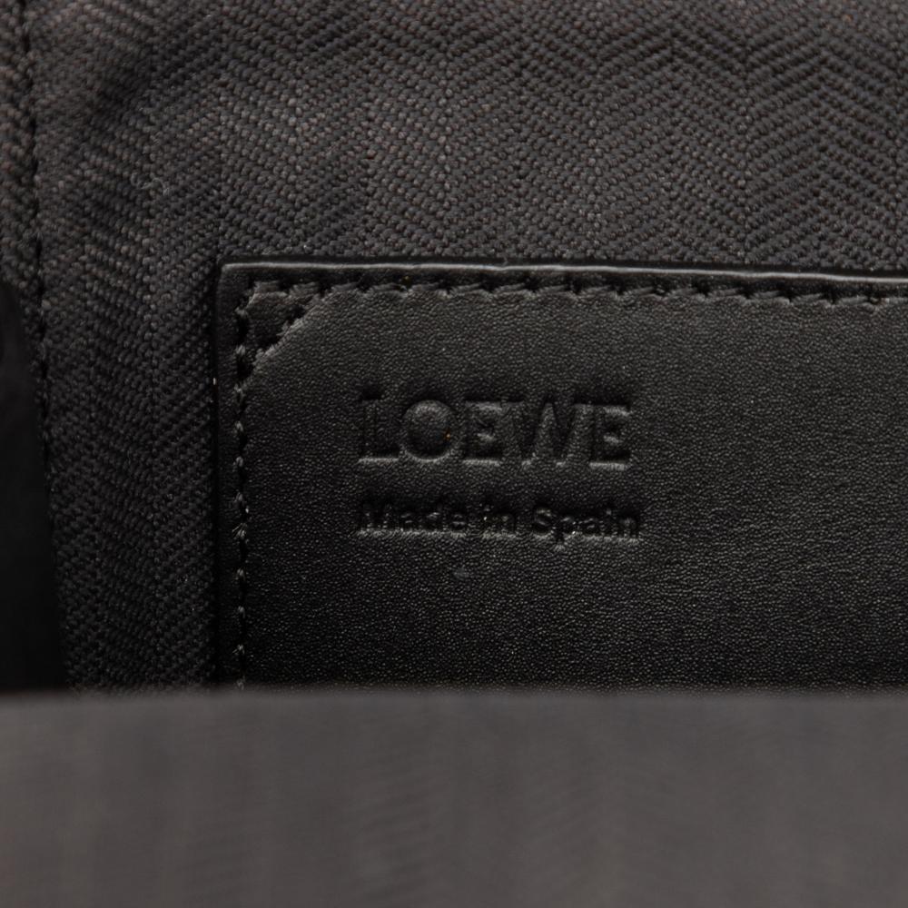 Loewe B LOEWE Black Calf Leather Satin skin Anagram Vertical Pocket Crossbody Spain
