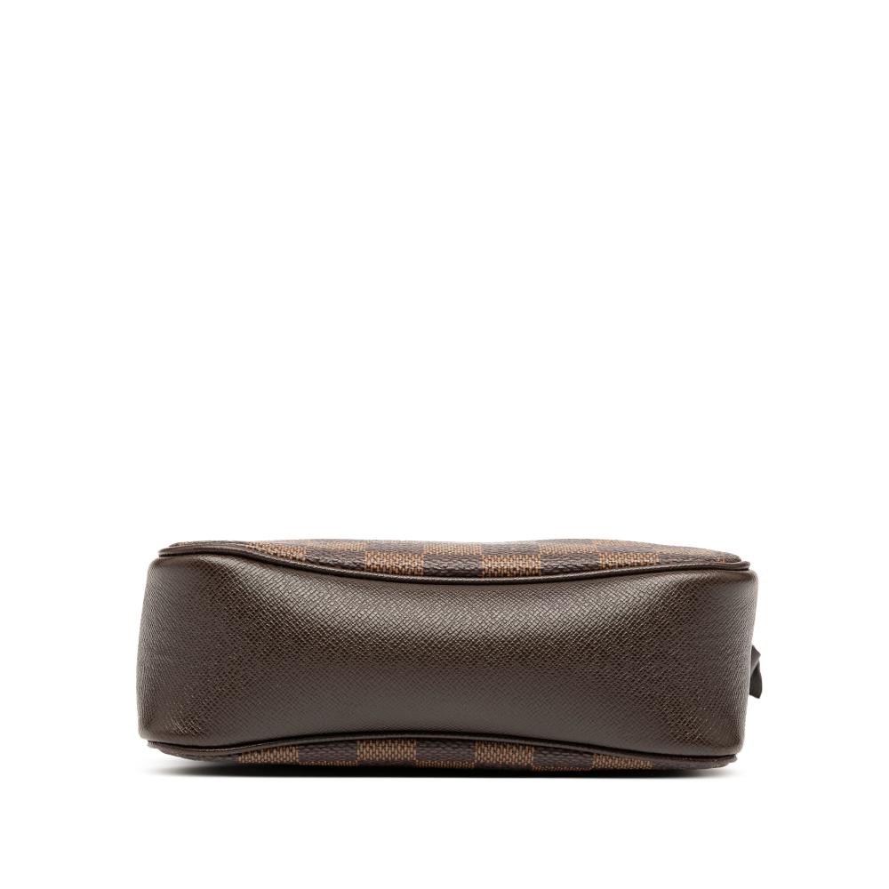 Louis Vuitton AB Louis Vuitton Brown Damier Canvas Fabric Damier Ebene Trousse Pochette France