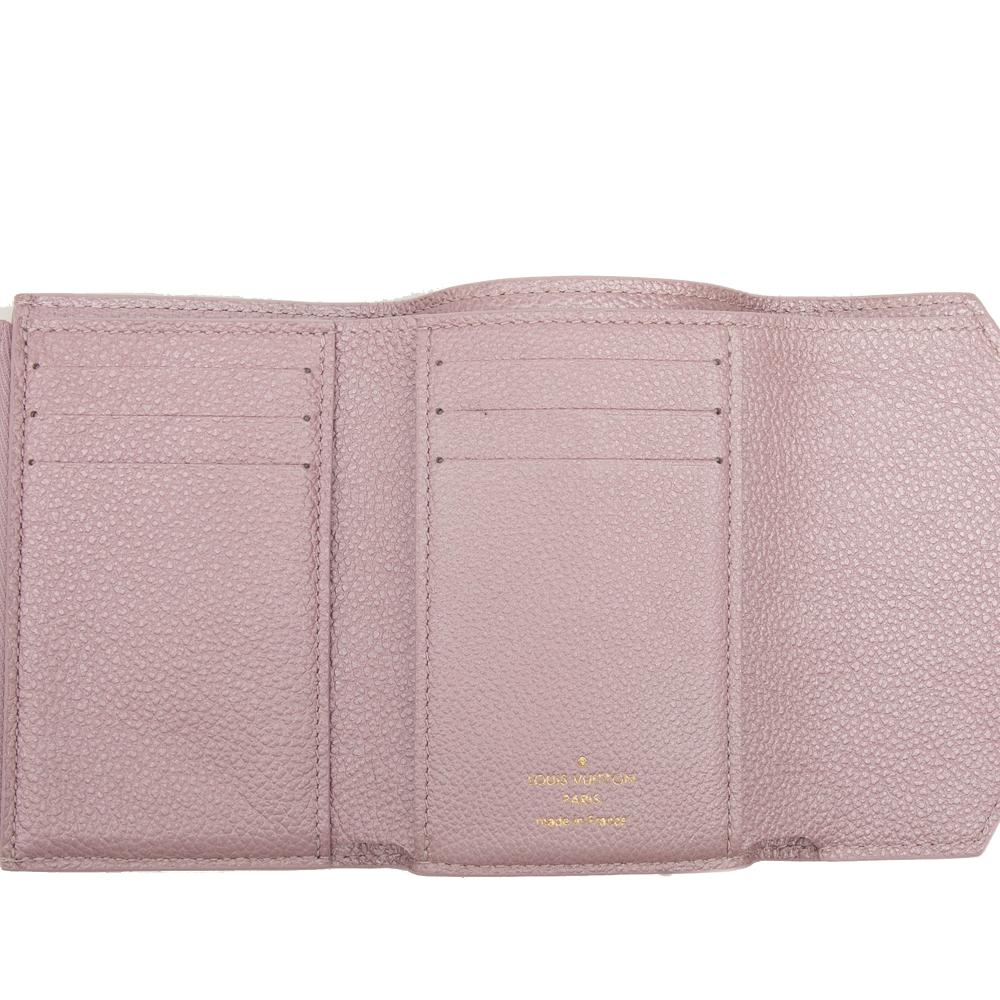 Louis Vuitton AB Louis Vuitton Purple Lilac Monogram Empreinte Leather Flower Victorine Wallet France