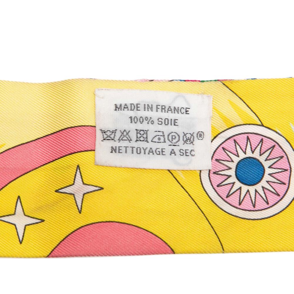 Hermès B Hermès Pink Silk Fabric La Source de Pegase Twilly Scarf France