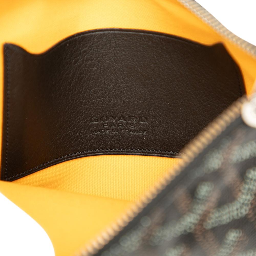 Goyard B Goyard Black Coated Canvas Fabric Goyardine Senat PM France