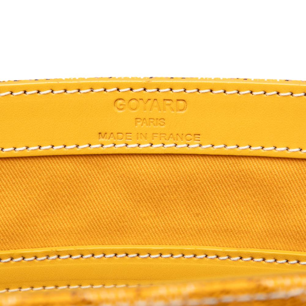 Goyard B Goyard Yellow Coated Canvas Fabric Goyardine Comores Tote GM France