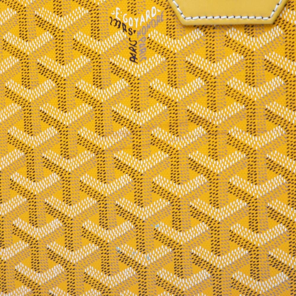 Goyard B Goyard Yellow Coated Canvas Fabric Goyardine Comores Tote GM France