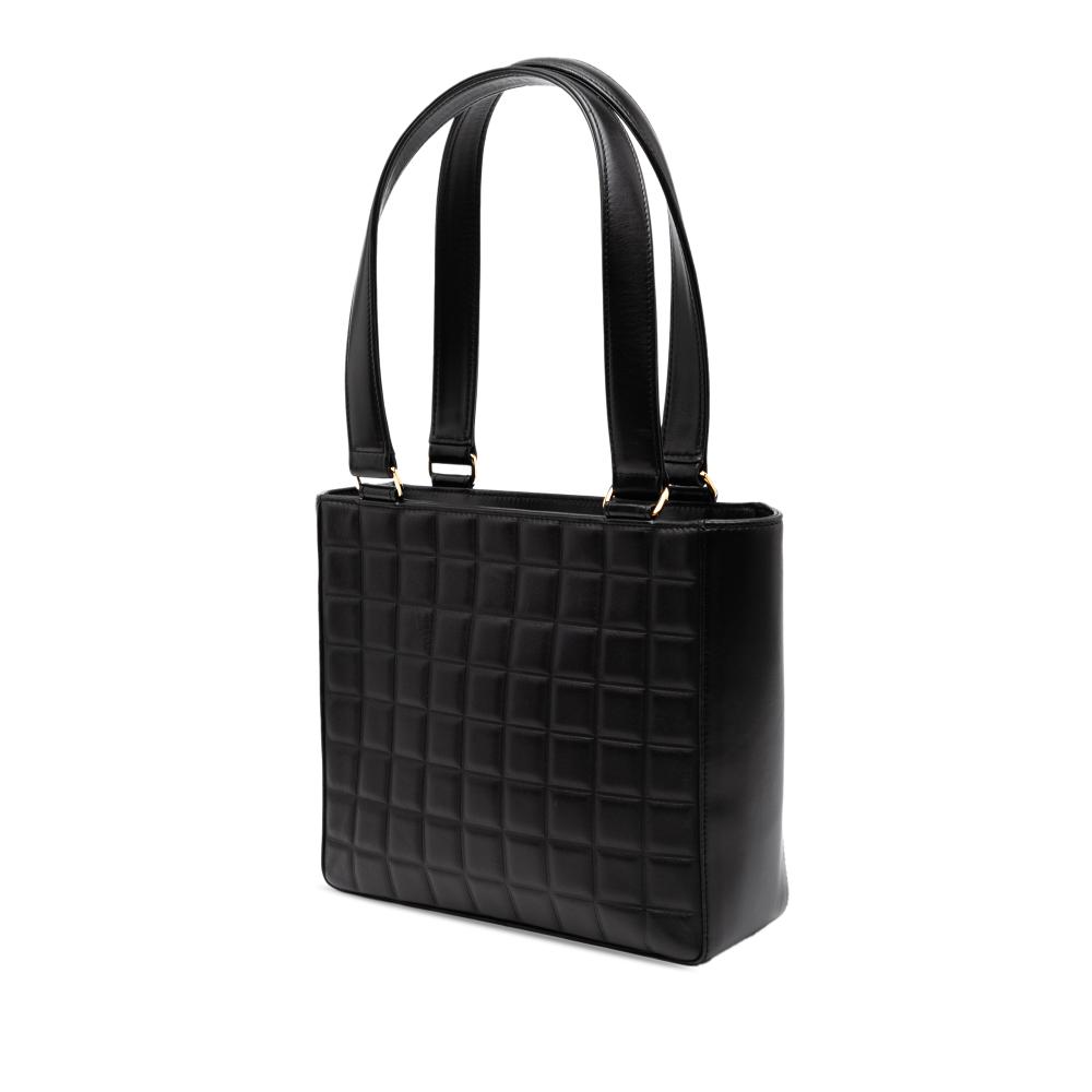 Chanel B Chanel Black Lambskin Leather Leather Chocolate Bar Lambskin Shoulder Bag Italy