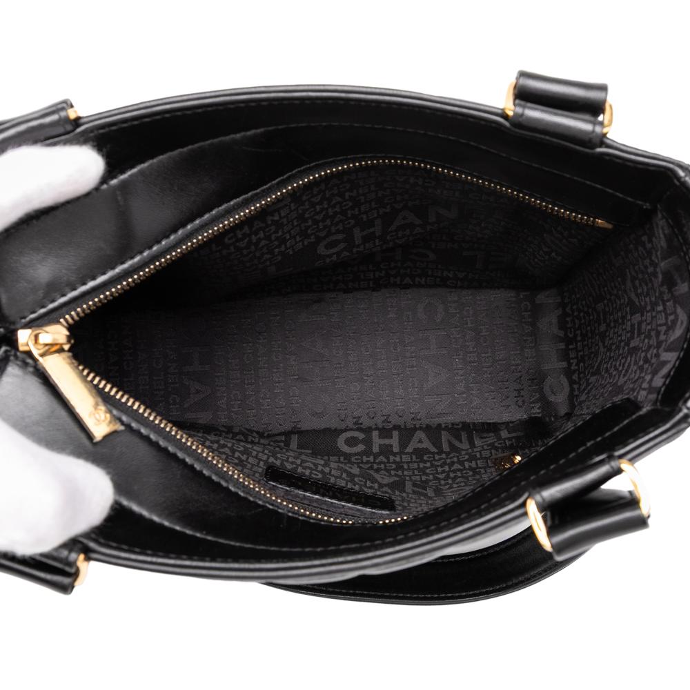 Chanel B Chanel Black Lambskin Leather Leather Chocolate Bar Lambskin Shoulder Bag Italy