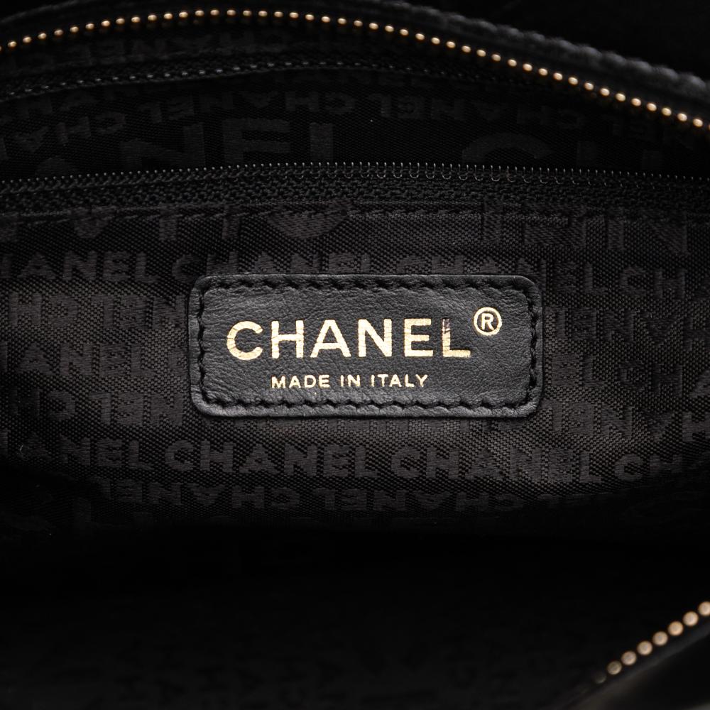 Chanel B Chanel Black Lambskin Leather Leather Chocolate Bar Lambskin Shoulder Bag Italy