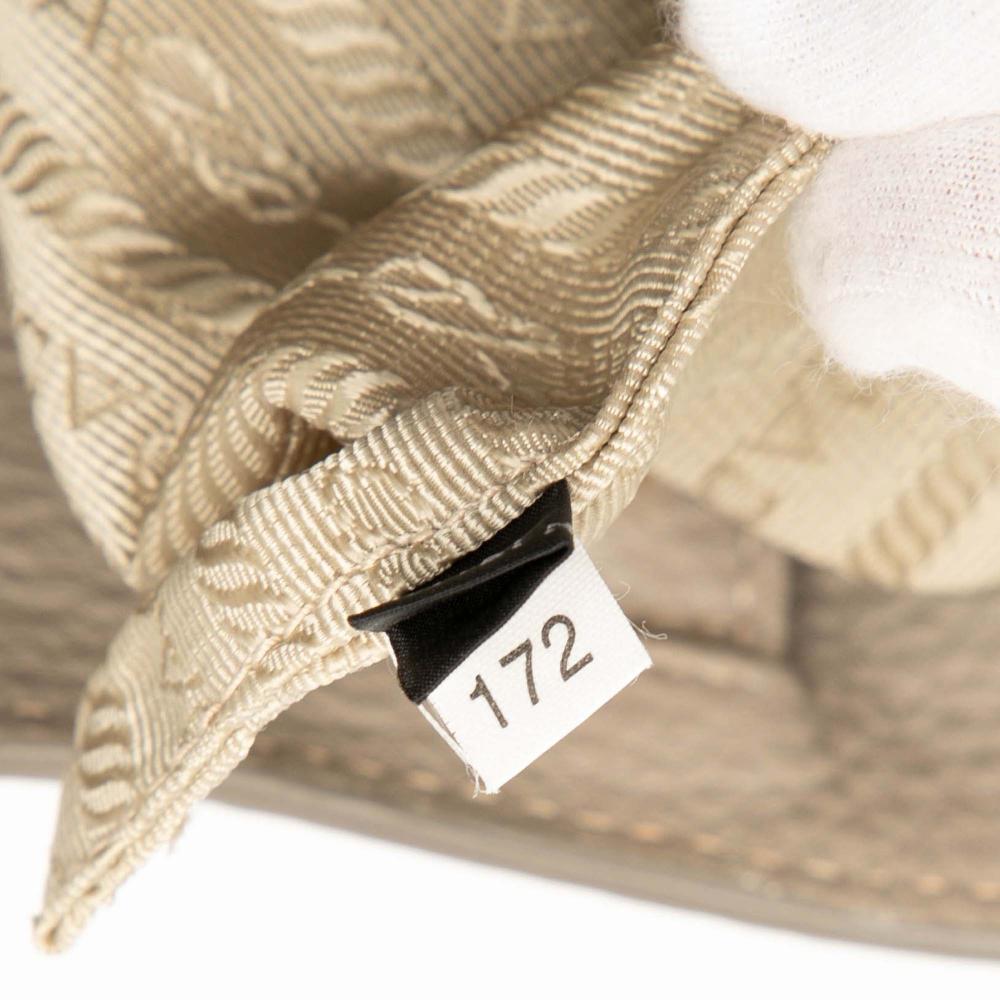 Prada B Prada Brown Light Beige Calf Leather Vitello Daino Open Convertible Tote Italy