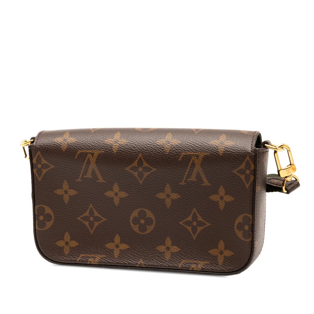 Louis Vuitton AB Louis Vuitton Brown Monogram Canvas Fabric Monogram Felicie Strap And Go Italy