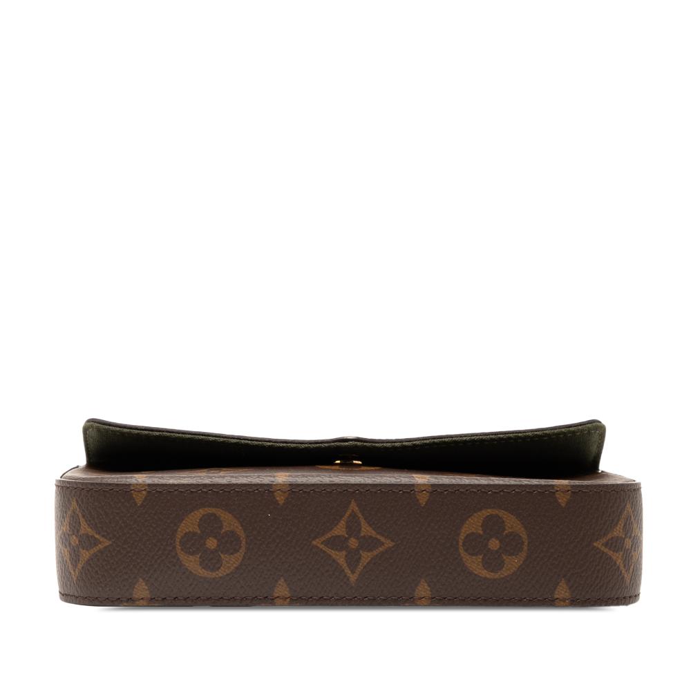 Louis Vuitton AB Louis Vuitton Brown Monogram Canvas Fabric Monogram Felicie Strap And Go Italy
