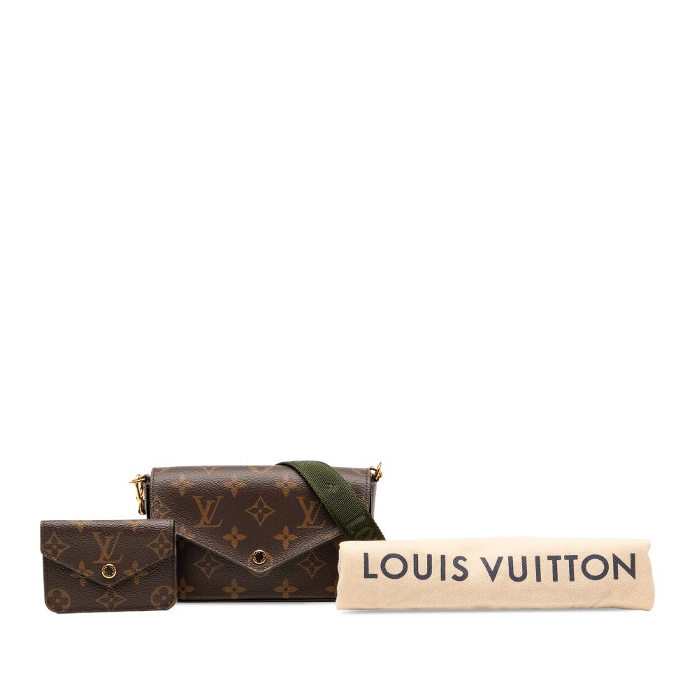 Louis Vuitton AB Louis Vuitton Brown Monogram Canvas Fabric Monogram Felicie Strap And Go Italy