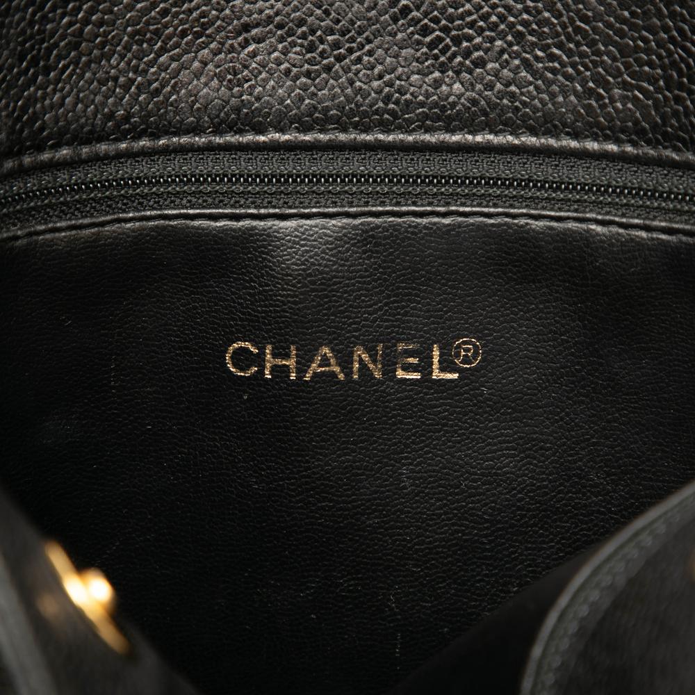 Chanel B Chanel Black Caviar Leather Leather CC Caviar Chain Tote Italy