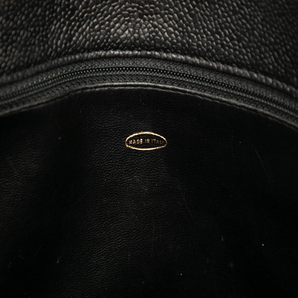 Chanel B Chanel Black Caviar Leather Leather CC Caviar Chain Tote Italy