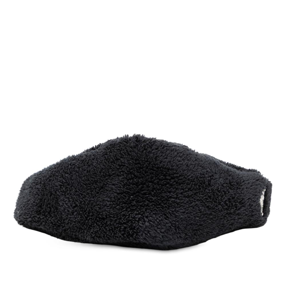 Prada B Prada Black Cotton Fabric Spugna Terry Cloth Triangle Logo Crossbody Italy