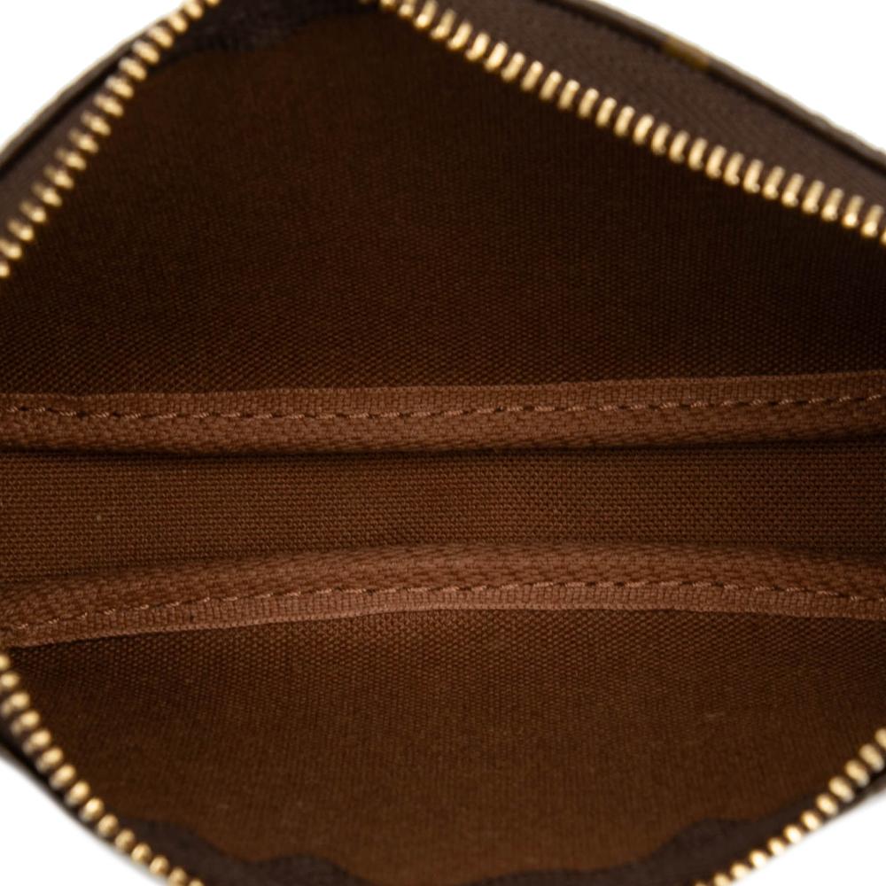 Louis Vuitton B Louis Vuitton Brown Monogram Canvas Fabric Monogram Mini Pochette Accessoires France