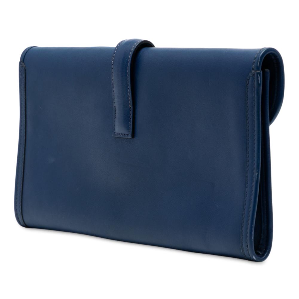 Hermès B Hermès Blue Midnight Blue Calf Leather Swift Jige Elan 29 France