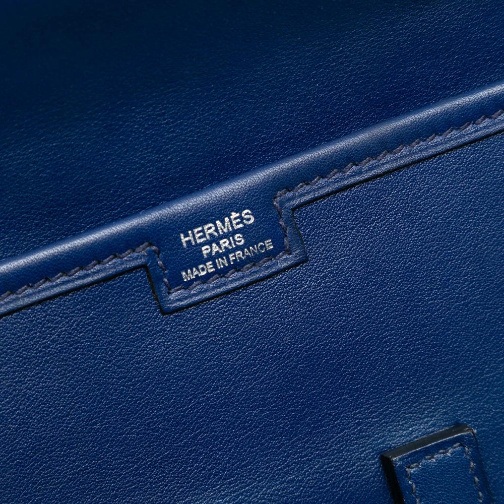 Hermès B Hermès Blue Midnight Blue Calf Leather Swift Jige Elan 29 France