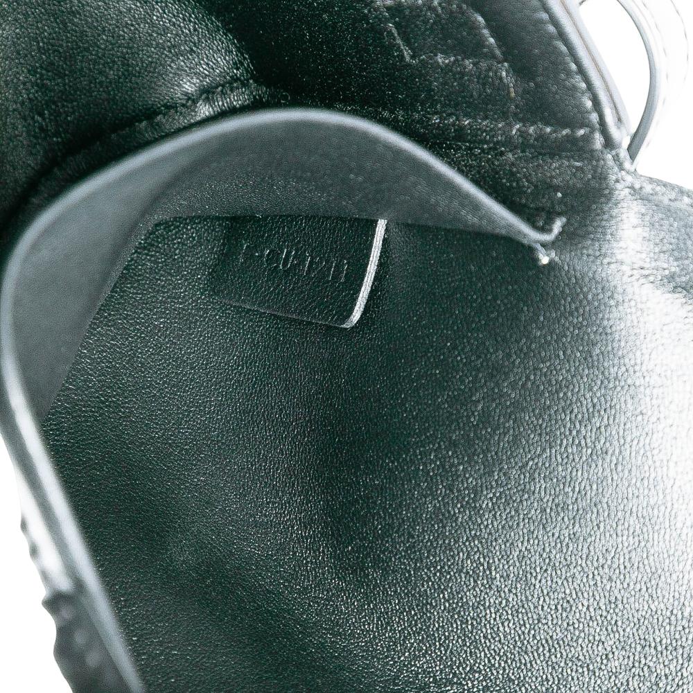 Celine AB Celine Black Calf Leather Shiny skin Triomphe Claude Shoulder Bag Italy