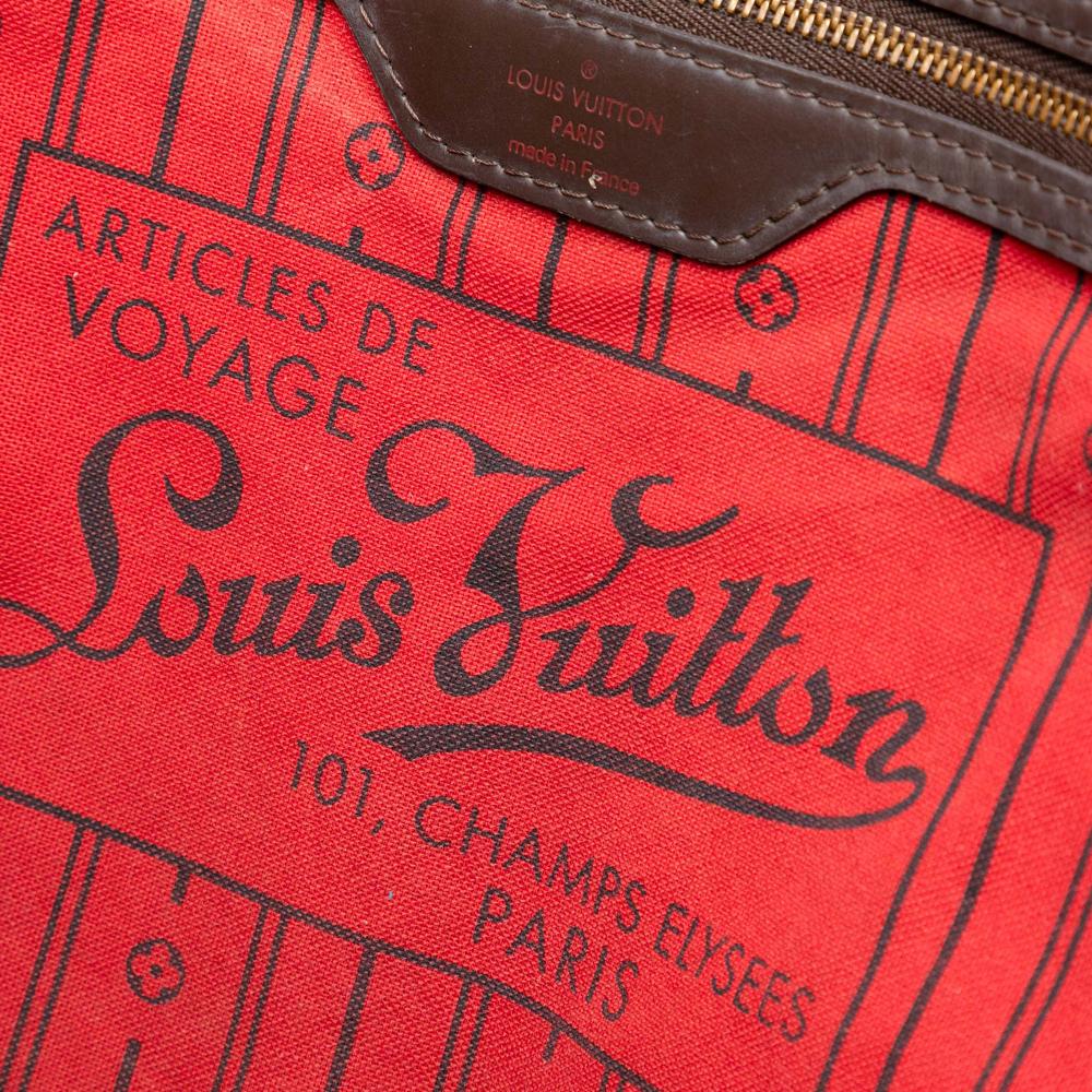 Louis Vuitton AB Louis Vuitton Brown Damier Canvas Fabric Damier Ebene Neverfull GM France