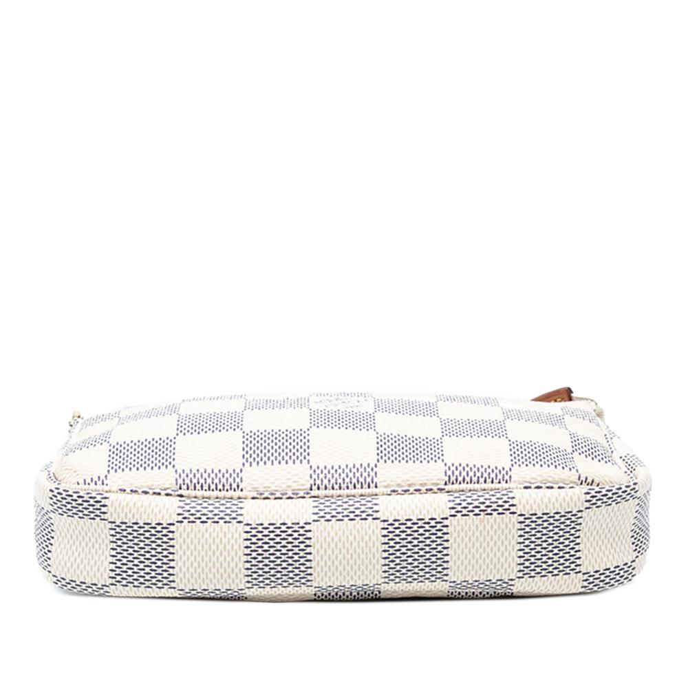 Louis Vuitton AB Louis Vuitton White Damier Canvas Fabric Damier Azur Mini Pochette Accessoires France