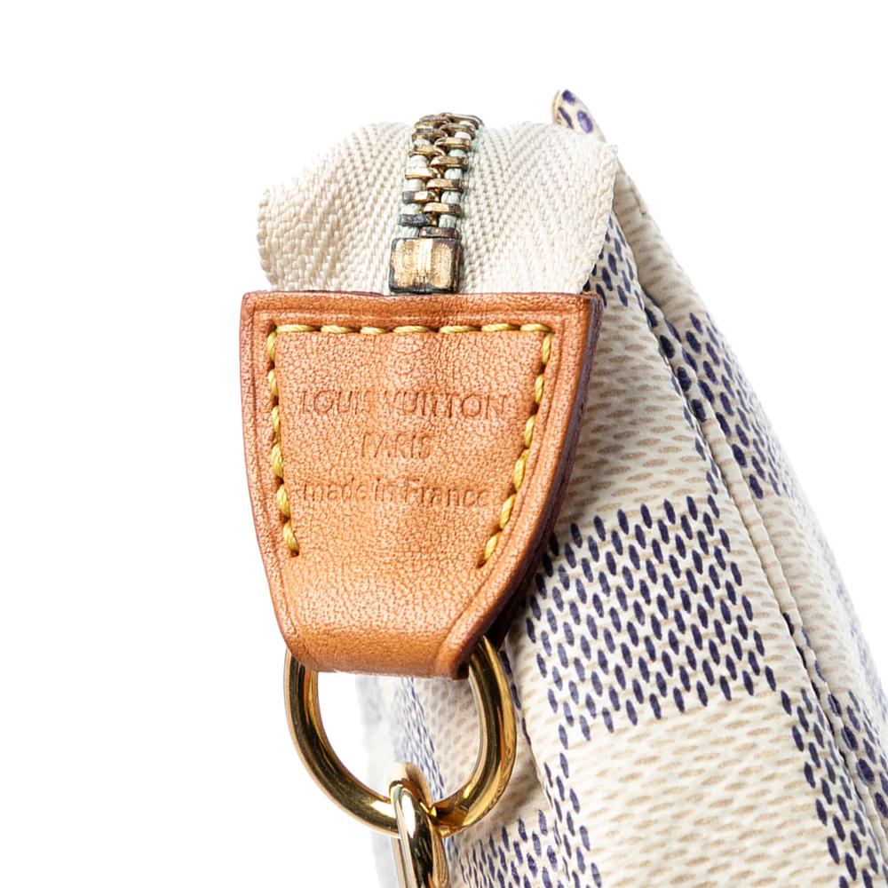 Louis Vuitton AB Louis Vuitton White Damier Canvas Fabric Damier Azur Mini Pochette Accessoires France