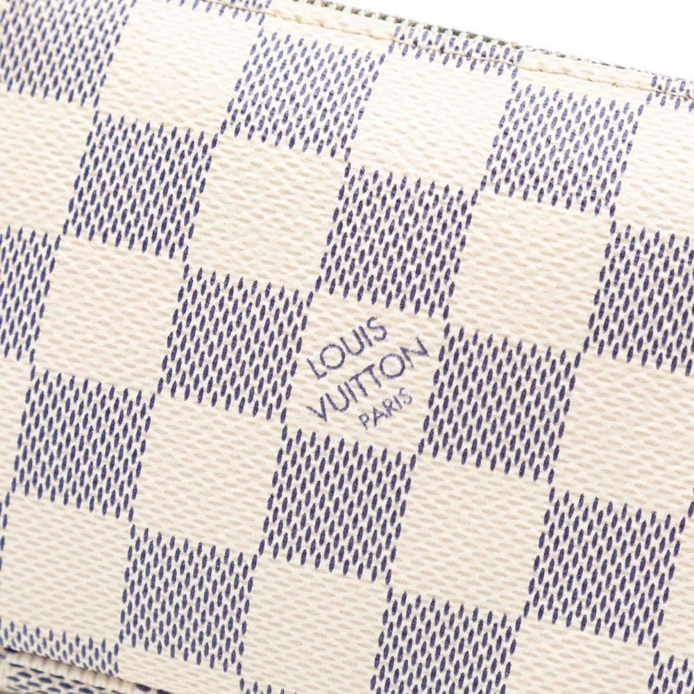 Louis Vuitton AB Louis Vuitton White Damier Canvas Fabric Damier Azur Mini Pochette Accessoires France