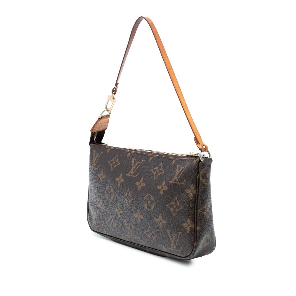 Louis Vuitton B Louis Vuitton Brown Monogram Canvas Fabric Monogram Pochette Accessoires Spain