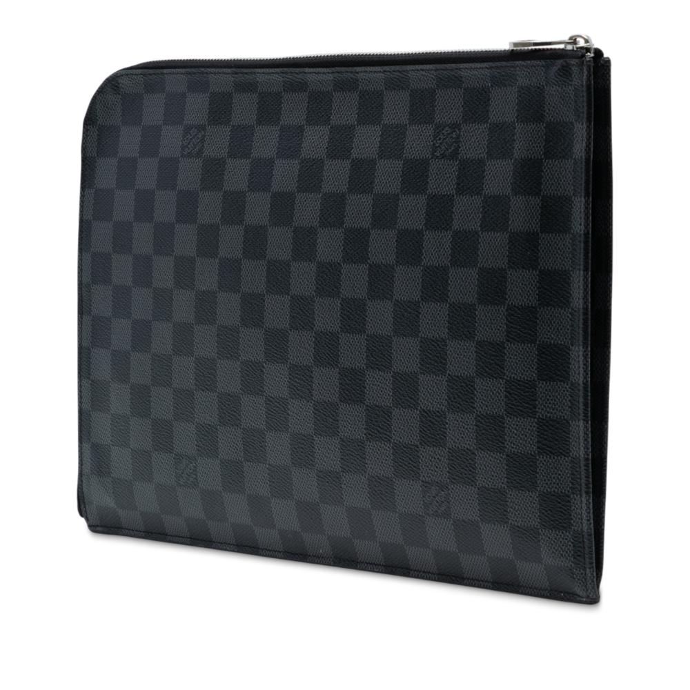 Louis Vuitton AB Louis Vuitton Black Damier Canvas Fabric Damier Graphite Pochette Jour GM France