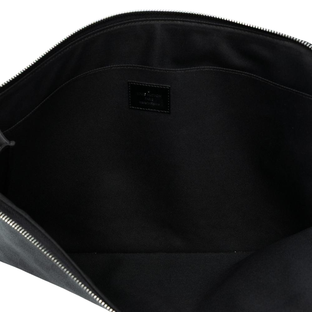 Louis Vuitton AB Louis Vuitton Black Damier Canvas Fabric Damier Graphite Pochette Jour GM France