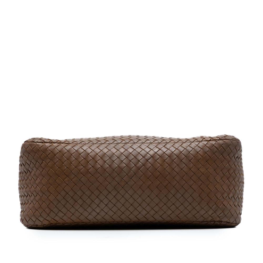 Bottega Veneta B Bottega Veneta Brown Nappa Leather Leather Nappa Intrecciato Shoulder Bag Italy