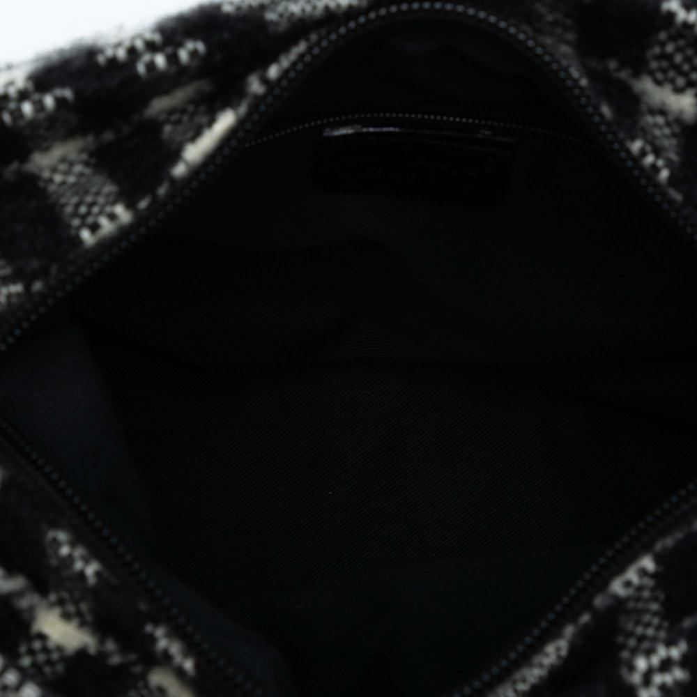 Burberry B Burberry Black with White Wool Fabric Vintage Check Shoulder Bag United Kingdom
