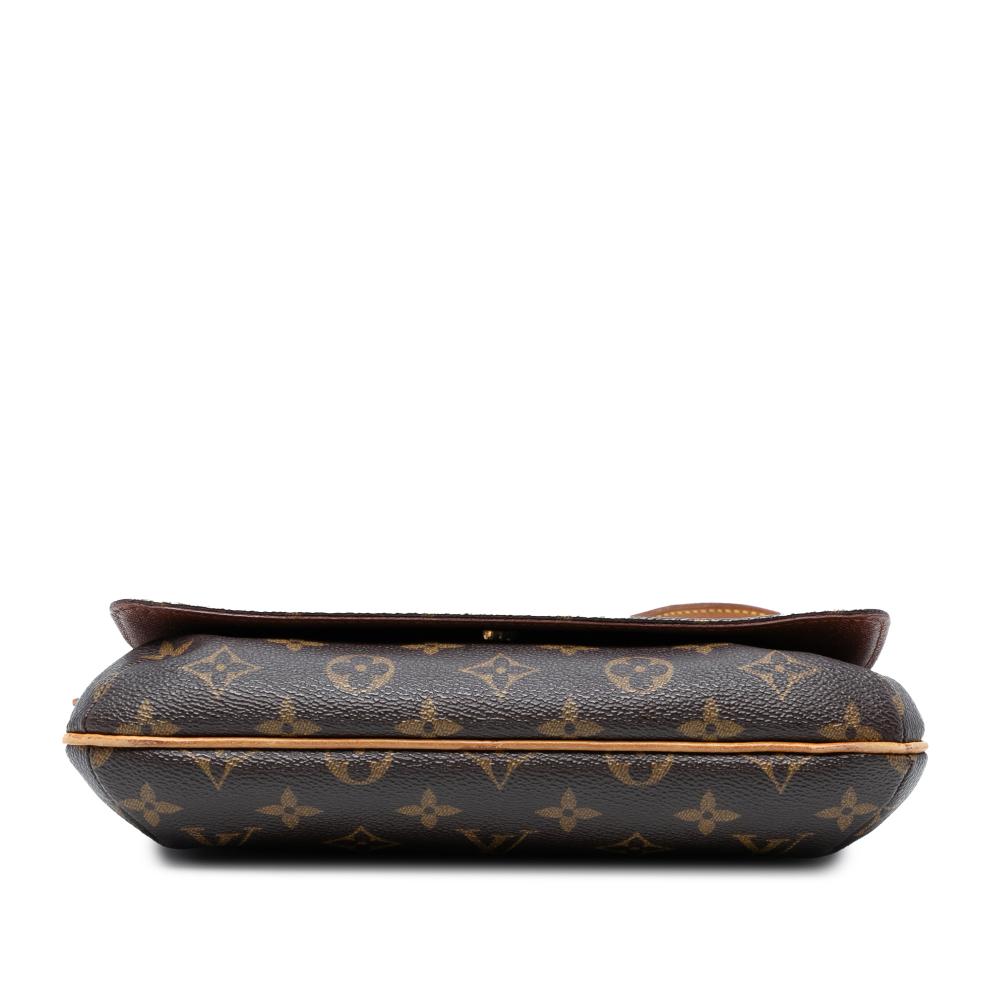 Louis Vuitton B Louis Vuitton Brown Monogram Canvas Fabric Monogram Musette Tango Short Strap France