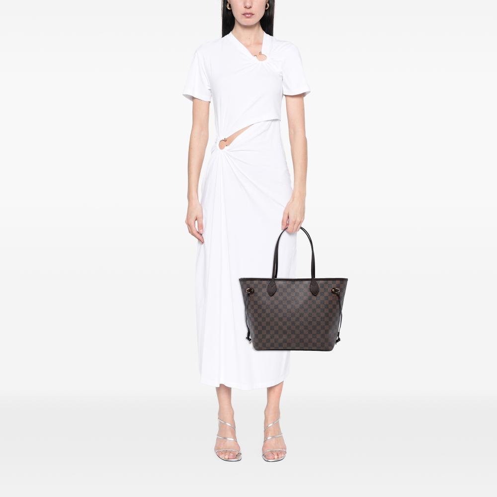 Louis Vuitton B Louis Vuitton Brown Damier Canvas Fabric Damier Ebene Neverfull MM France