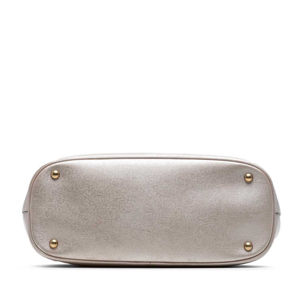 Gucci AB Gucci Gold Calf Leather Bright Bit Satchel Italy