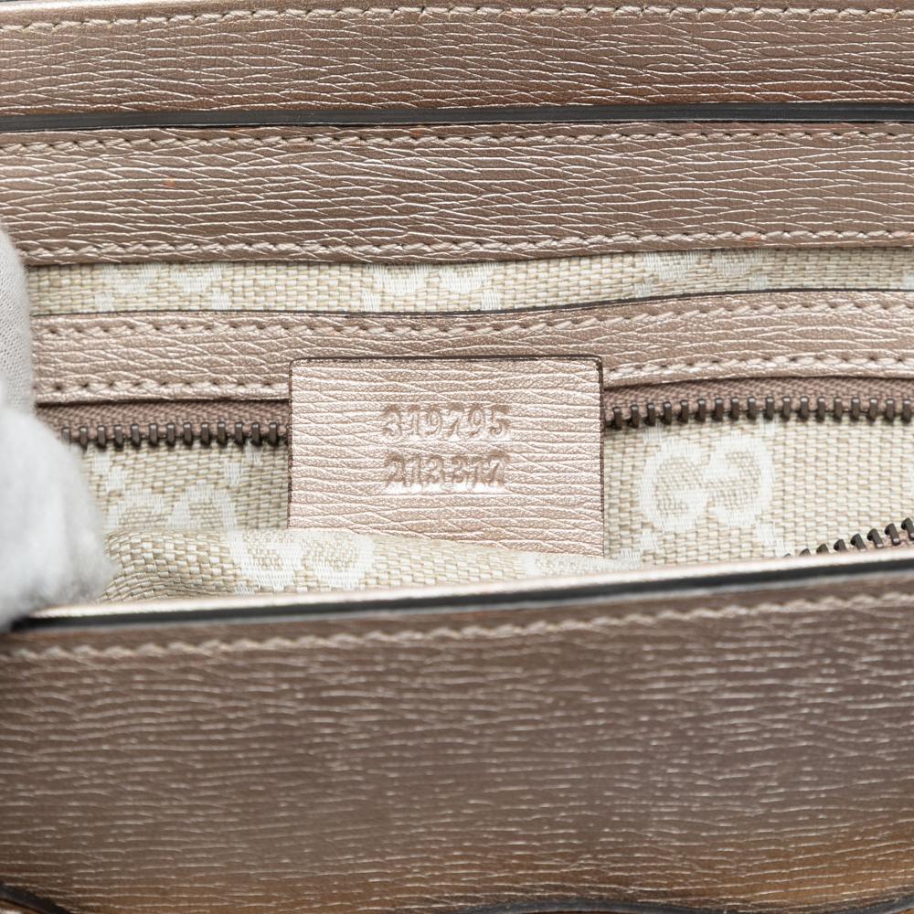 Gucci AB Gucci Gold Calf Leather Bright Bit Satchel Italy