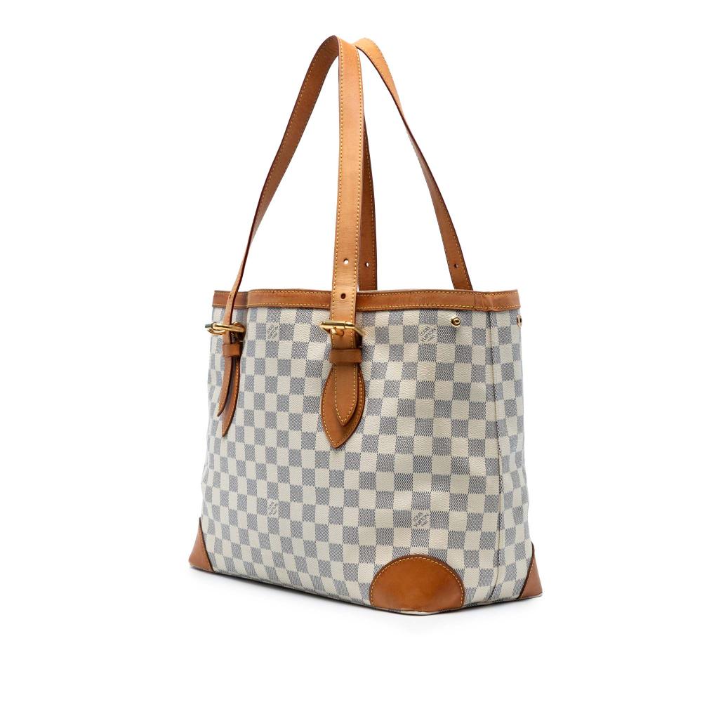 Louis Vuitton B Louis Vuitton White Damier Canvas Fabric Damier Azur Hampstead MM Spain