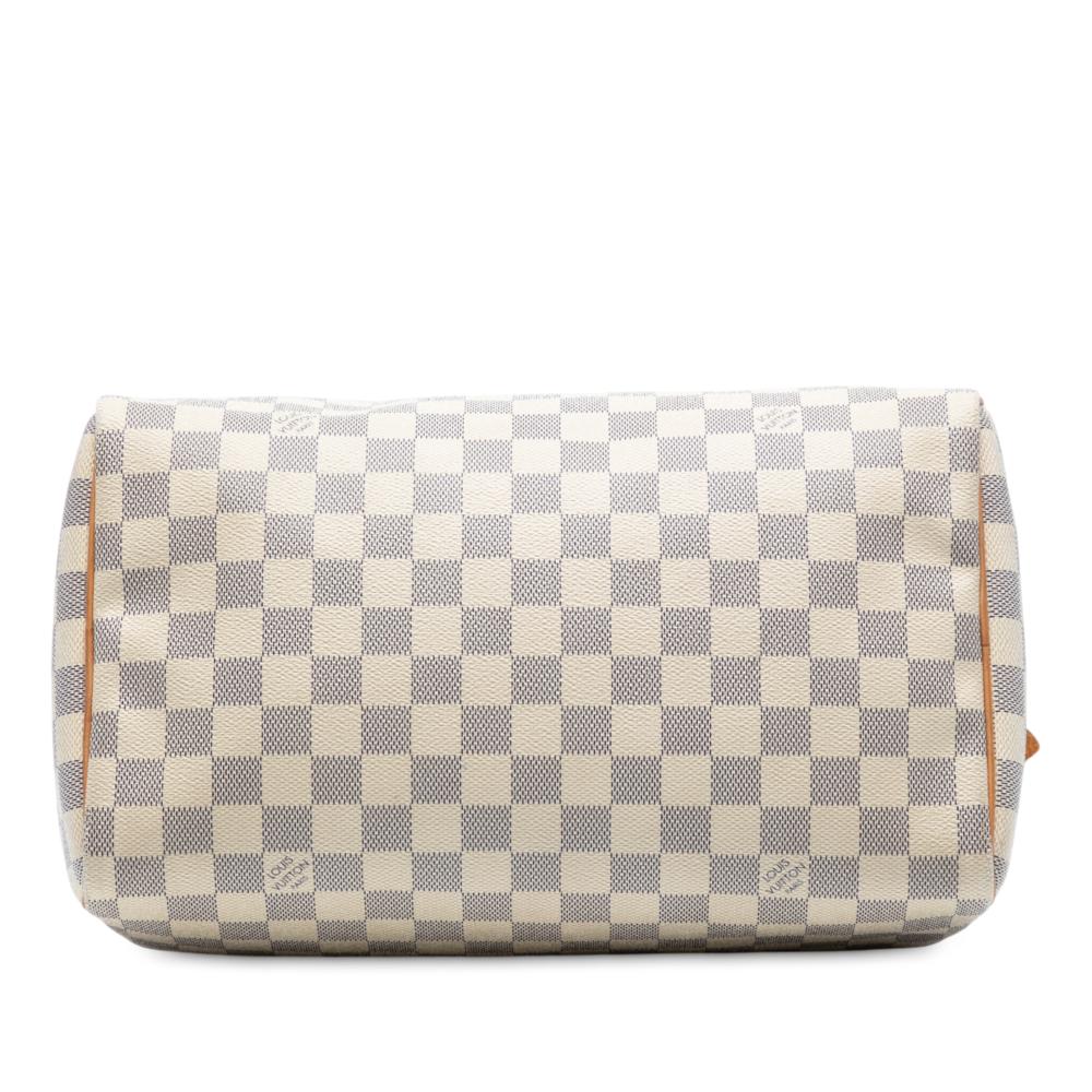 Louis Vuitton B Louis Vuitton White Damier Canvas Fabric Damier Azur Speedy 30 France