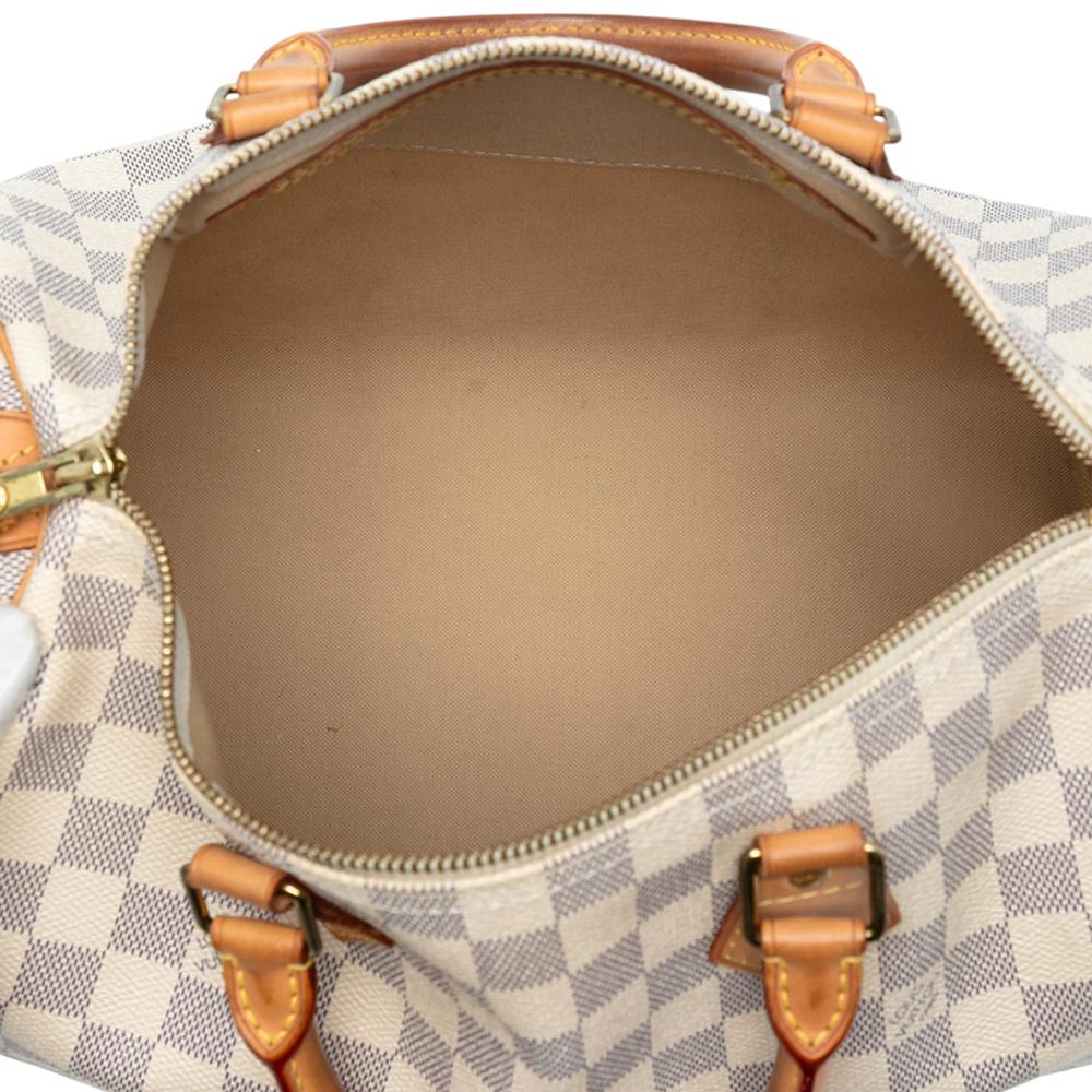 Louis Vuitton B Louis Vuitton White Damier Canvas Fabric Damier Azur Speedy 30 France