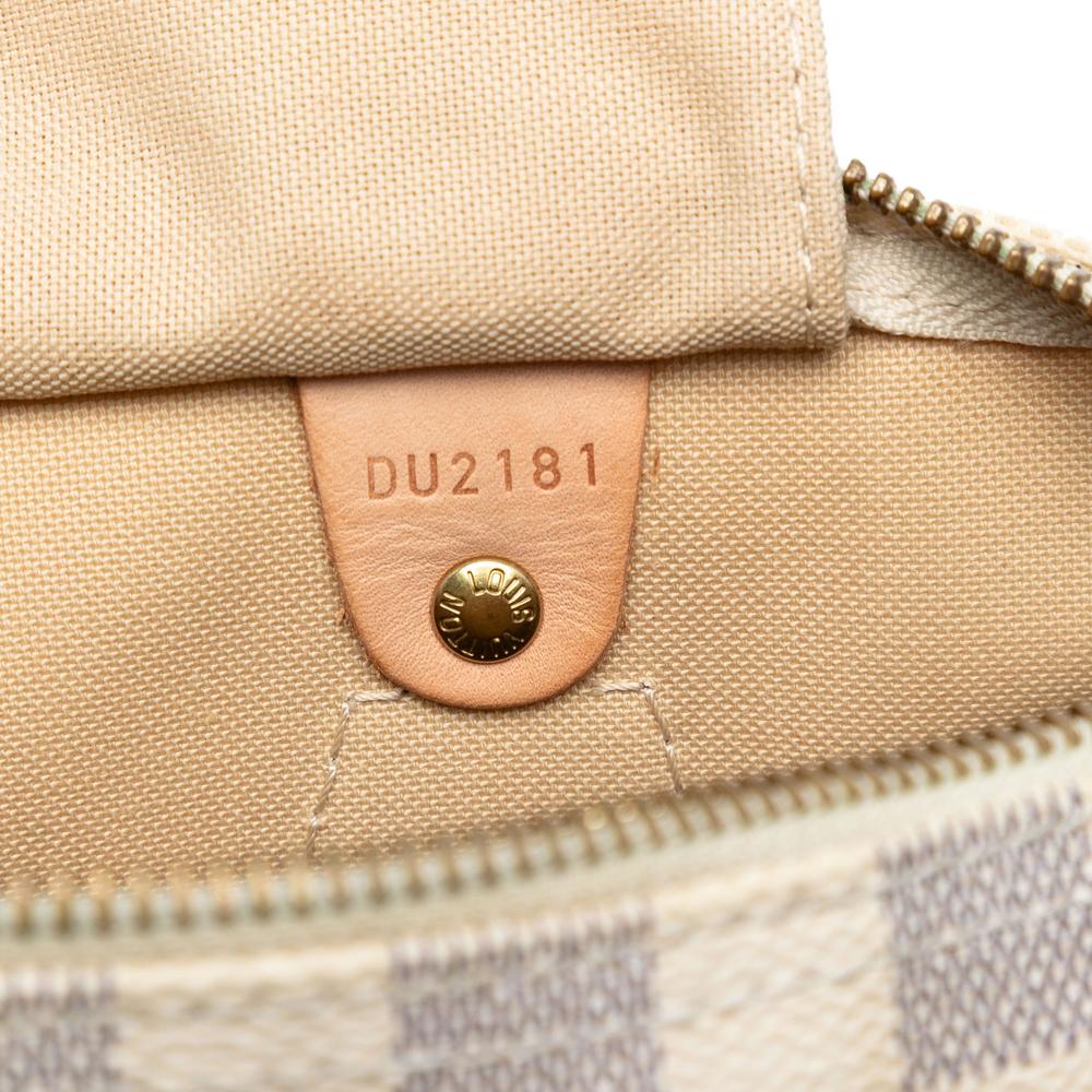 Louis Vuitton B Louis Vuitton White Damier Canvas Fabric Damier Azur Speedy 30 France