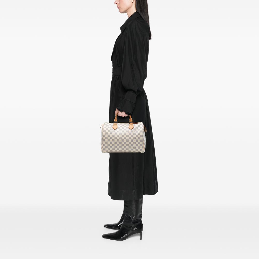 Louis Vuitton B Louis Vuitton White Damier Canvas Fabric Damier Azur Speedy 30 France