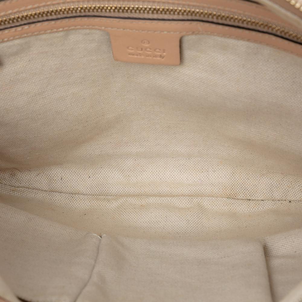Gucci B Gucci Pink Light Pink Canvas Fabric GG Lovely Crossbody Italy