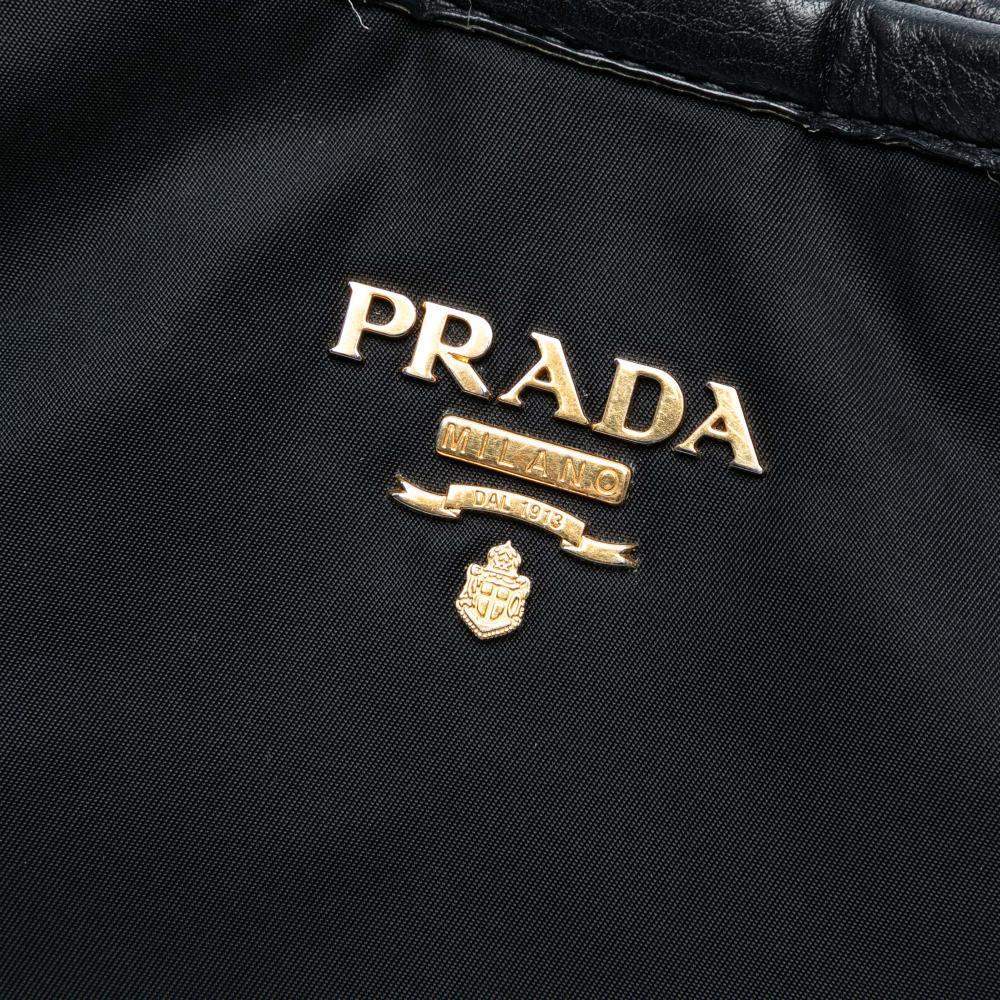 Prada B Prada Black Nylon Fabric Tessuto Satchel China