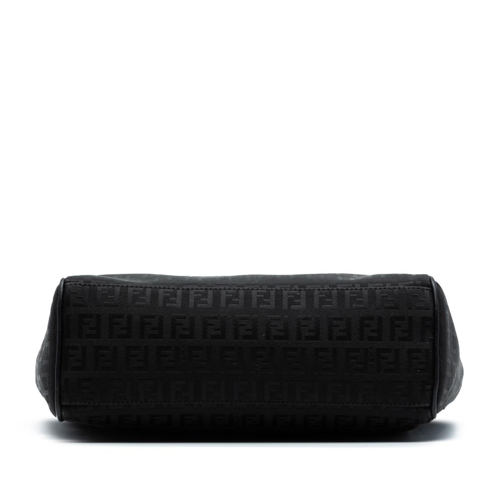 Fendi B Fendi Brown Dark Brown Canvas Fabric Zucchino Tote Italy