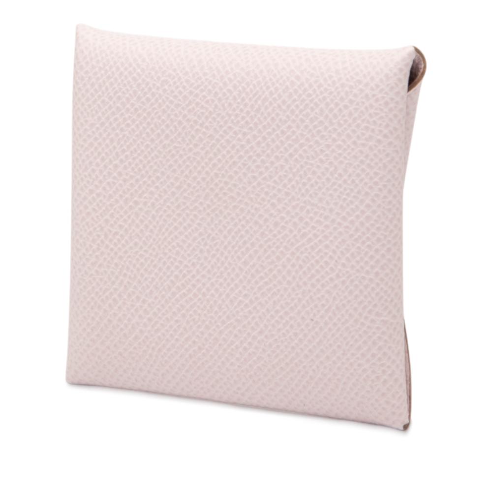 Hermès A Hermès Pink Light Pink Calf Leather Epsom Bastia Coin Purse France