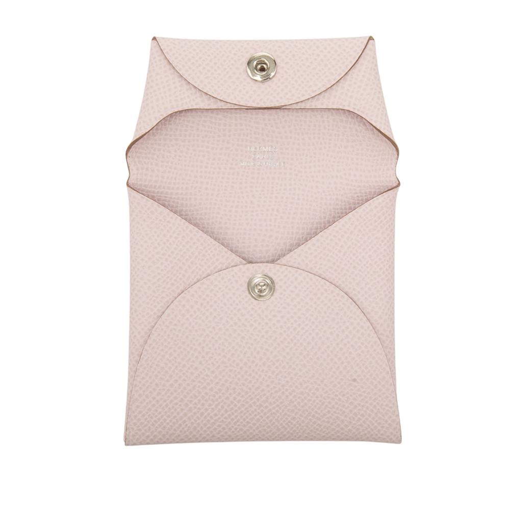 Hermès A Hermès Pink Light Pink Calf Leather Epsom Bastia Coin Purse France