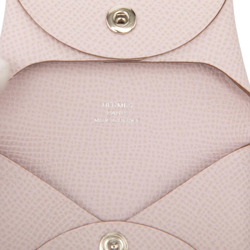Hermès A Hermès Pink Light Pink Calf Leather Epsom Bastia Coin Purse France