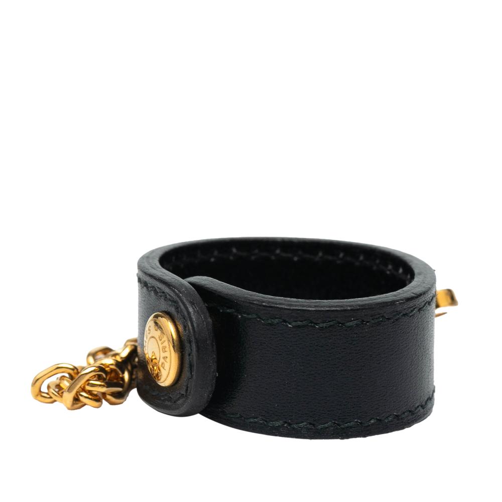 Hermès AB Hermès Black Calf Leather Swift Glove Holder France