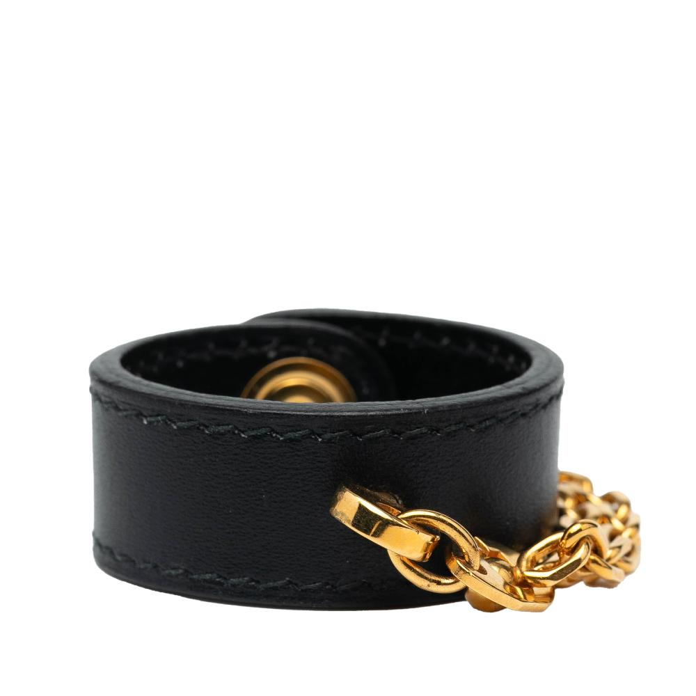 Hermès AB Hermès Black Calf Leather Swift Glove Holder France