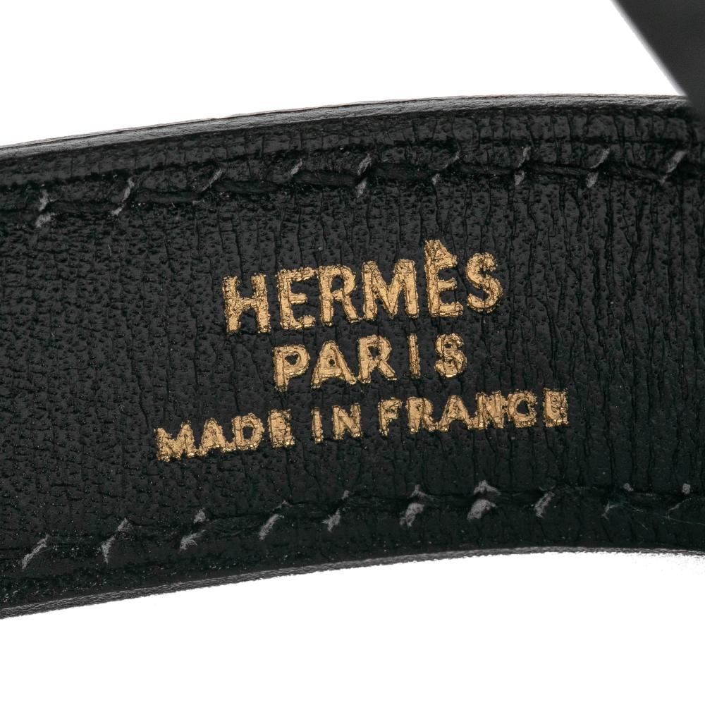 Hermès AB Hermès Black Calf Leather Swift Glove Holder France
