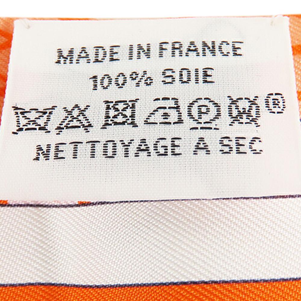 Hermès AB Hermès Orange Silk Fabric Grand Theatre Nouveau Twilly Scarf France